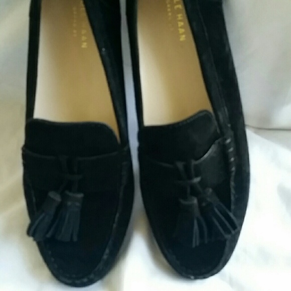 Cole Haan Grand 0s suede tassel loafers sz 8.5 - Picture 2 of 8